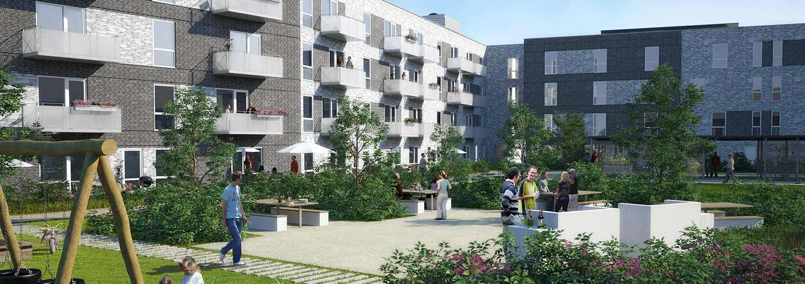 Facadeudsnit fra et af Lantz Arkitekters projekter